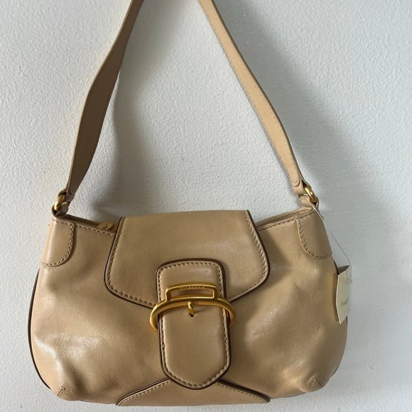 AUTH 2005 COLE HAAN Y2K MINI BAGEUTTE ATHENA LEATHER SHOULDER BAG - Picture 1 of 5